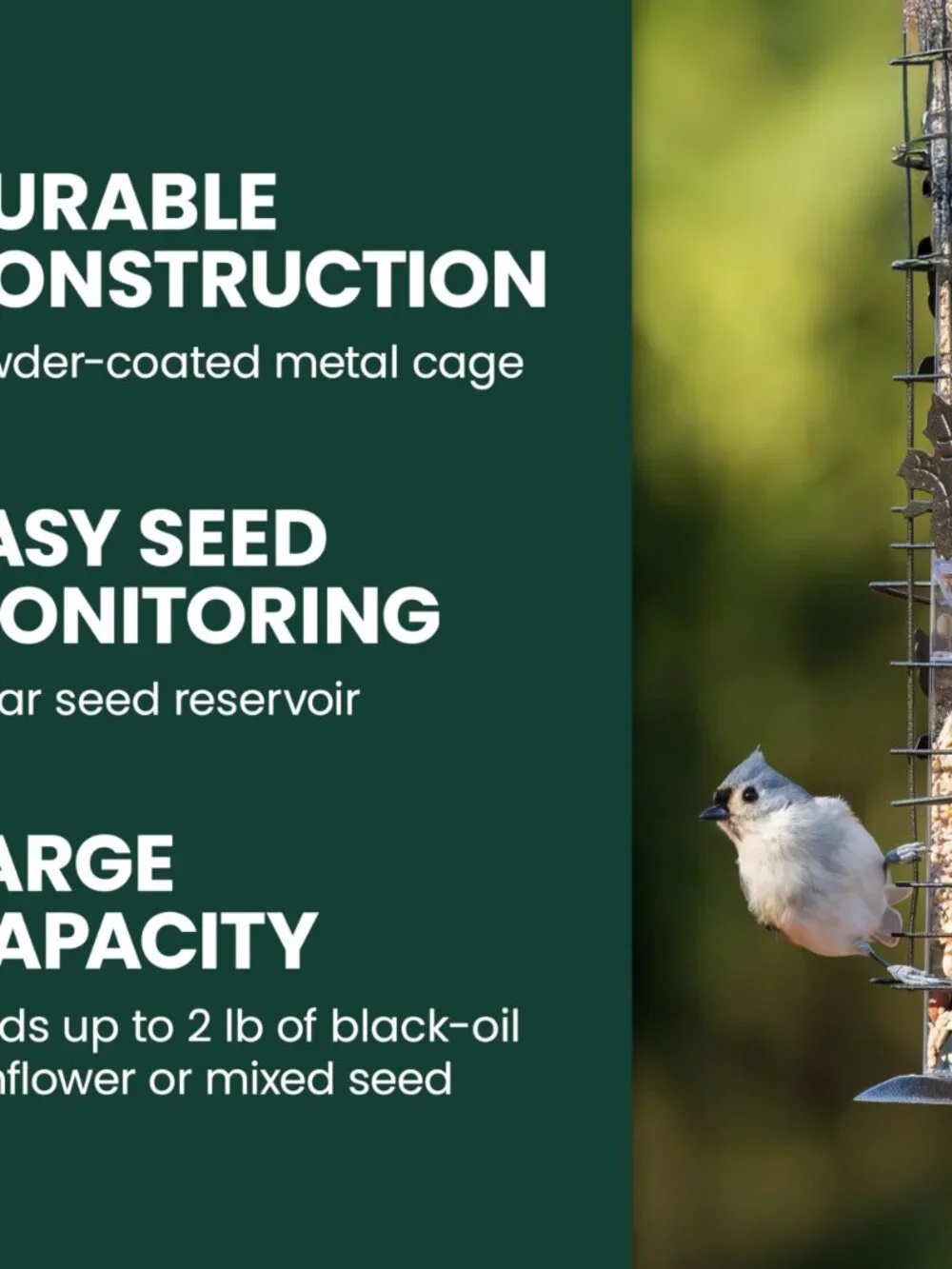 Perky-Pet 336-1SR Squirrel-Be-Gone Squirrel Proof Bird Feeder, 2LB, Outdoor Wild